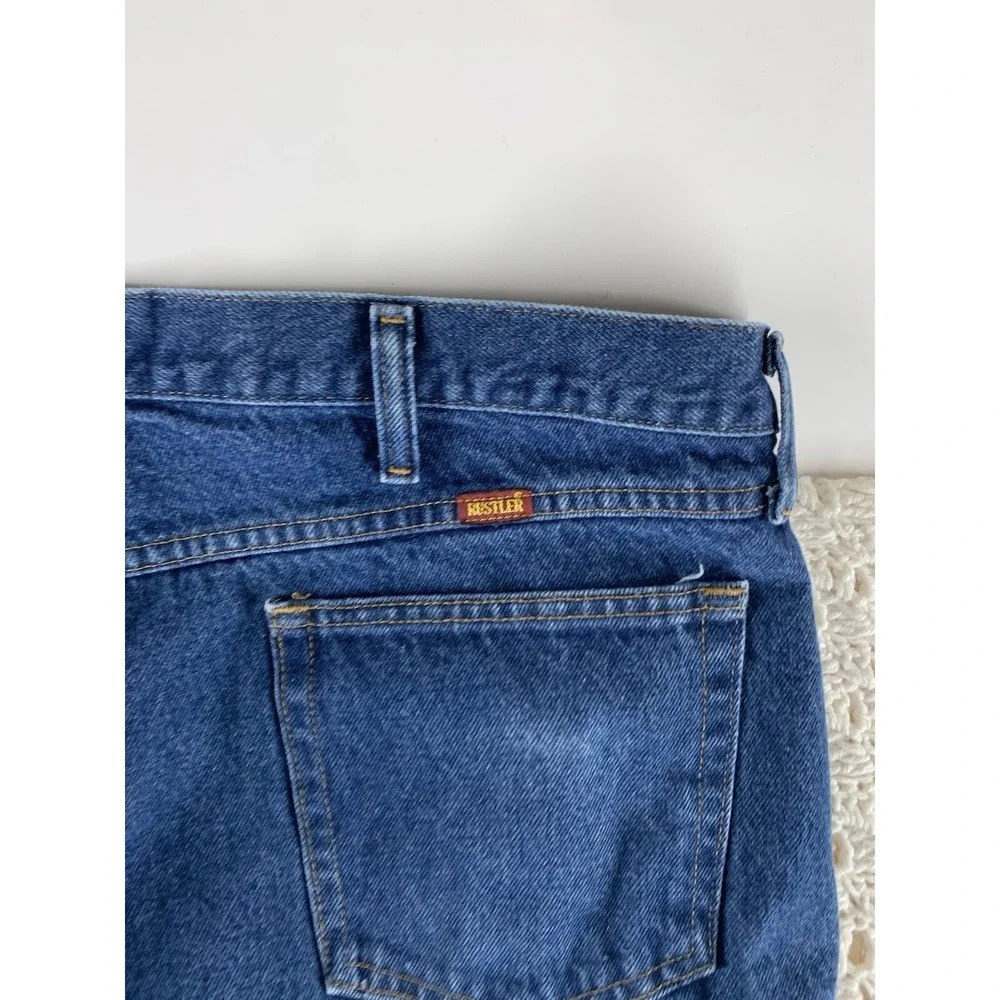 Rustler Jeans Men's 42x32 Medium  Wash Blue‎ Denim 100% Cotton 87619PW